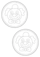 Vorschau - Mal- und Bastelvorlagen - Clown prickeln - Kunstidee Fasching/Karneval, Kunst Grundschule - Seite 3