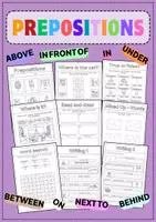 Vorschau - Arbeitsblätter - PREPOSITIONS - Englisch Arbeitsblätter - Deckblatt