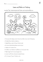 Vorschau - Arbeitsblätter - 1) Lesen und Malen im Frühling - differenziertes Lesetraining - editierbare Datei - Seite 3
