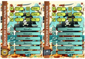 Aperçu - Apprentissages en autonomie - Futur proche : Lance les dés + 2 plateaux de jeu - Page 3