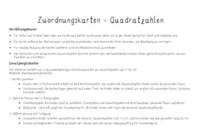 Vorschau - Stationenlernen - Quadratzahlen Zuordnungskarten - Seite 1