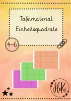 Vorschau - Arbeitsblätter - Flächeninhalt und Umfang: Tafelmaterial Einheitsquadrate (HoKi) - Deckblatt