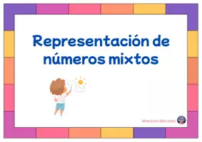 Vista previa - Tarjetas / Manipulativos - REPRESENTACIÓN DE NÚMEROS MIXTOS - Portada