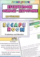 Vorschau - Stationenlernen - Escape Room Chemie Osmose & Diffusion – Escape Game Unterricht Sekundarstufe Krankenhaus nach Marathon - Deckblatt