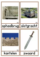 Voorbeeld - KleuterKlaar| Ridders & Kastelen: woordkaarten - Pagina 2