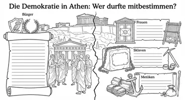 Vorschau - Arbeitsblätter - Wie demokratisch war Athen? Attische Demokratie - Gesellschaftsstruktur - Seite 1