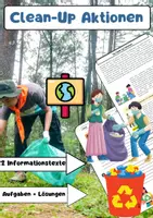 Vorschau - Arbeitsblätter - Clean-Up Aktionen: Umwelt, Umweltschutz & Müll Prävention - Deckblatt