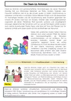 Vorschau - Arbeitsblätter - Clean-Up Aktionen: Umwelt, Umweltschutz & Müll Prävention - Seite 1