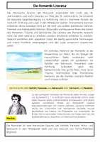 Vorschau - Arbeitsblätter - Romantik Literatur Vertreter: Epoche, Merkmale, Autoren, Texte - Seite 1
