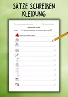 Vorschau - Arbeitsblätter - DaZ / DaF / Deutsch Grundschule - Schreiben - Kleidung - Deckblatt