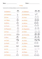 Vorschau - Arbeitsblätter - DaZ / DaF / Deutsch Grundschule - Grammatik - KLeidung - Einzahl und Mehrzahl - Seite 2