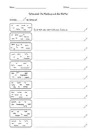 Vorschau - Arbeitsblätter - DaZ / DaF / Deutsch Grundschule - Schreiben - Satzpuzzle - Kleidung und Wetter - Seite 1