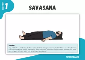 Vorschau - Stationenlernen - Yoga⎮3 Liegende Haltungen - 6 Stationskarten - Seite 2