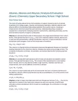 Vorschau - Klassenarbeiten - Alkanes, Alkenes and Alkynes | Organic Chemistry Test - Deckblatt