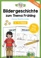 Vorschau - Arbeitsblätter - Bildergeschichte Frühling - Deckblatt