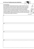 Vorschau - Arbeitsblätter - Gedächtnistest Lernen & Gedächtnis KZG LZG Neurobiologie - Seite 1