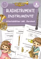 Vorschau - Arbeitsblätter - Arbeitsblätter Blasinstrumente Musikunterricht - Deckblatt