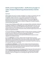 Vorschau - Klassenarbeiten - Stoffe und ihre Eigenschaften | Klassenarbeit Chemie SEK I (experimentbasiert) - Deckblatt
