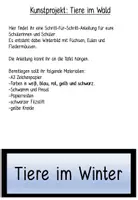 Vorschau - Mal- und Bastelvorlagen - Kunstprojekt : Zeichnen : Tiere im Winter - Seite 1