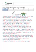 Vorschau - Arbeitsblätter - Text der Woche _ Dinosaurier_ Klasse 4 - Deckblatt
