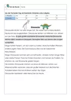Vorschau - Arbeitsblätter - Text der Woche _ Dinosaurier_ Klasse 4 - Seite 1
