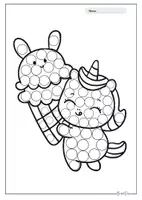 Vorschau - Arbeitsblätter - Dot Marker Einhorn Fingerabdruckbilder & Dot painting -Teil 2 - Seite 2