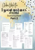 Vorschau - Arbeitsblätter - Typical mistakes ZP10 - Part 2 - Lerntheke mit Hilfe & Lösung - Deckblatt