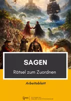 Vorschau - Arbeitsblätter - Sagen Rätsel bekanngte Sagen - Deckblatt