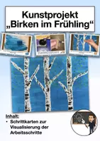 Vorschau - Präsentationen/Tafelbilder - Kunstprojekt "Birken im Frühling" - Deckblatt