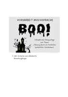 Vorschau - Arbeitsblätter - Kursarbeit Musiksprache - Führung durch ein Geisterschloss - Deckblatt
