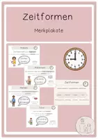 Vorschau - Poster - Zeitformen - Merkplakate, Zeitstrahl - Deckblatt