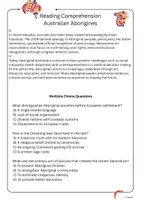 Vorschau - Arbeitsblätter - Australian Aborigines - Reading Comprehension - Seite 2