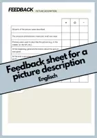 Vorschau - Arbeitsblätter - Feedback sheet for picture descriptions - Deckblatt