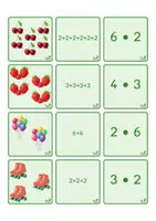 Vorschau - Spiele - Einführung Multiplikation: Legespiel Plus- & Malaufgaben - Seite 1