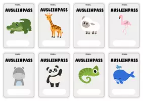 Vorschau - Merkblätter - Schulkram - Ausleihpässe Tierversion - Seite 2