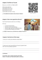 Vorschau - Arbeitsblätter - Wundergeschichten: Jesus heilt einen Gelähmten (Arbeitsblatt mit Lösungen + Audio) - Seite 3