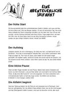 Vorschau - Arbeitsblätter - Eine Abenteuerliche Skifahrt - Lesetext in zwei Schwierigkeitsstufen - Seite 1