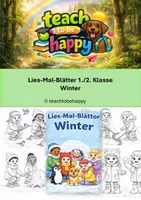 Vorschau - Arbeitsblätter - Lies-Mal-Blätter Winter zur Förderung der Lesekompetenz - Deckblatt