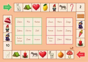 Vorschau - Stationenlernen - Wörter mit Z - Bingospiel, 2-fach differenziert - Seite 3