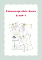 Vorschau - Arbeitsblätter - Zusammengesetzte Nomen Klasse 3 - Deckblatt