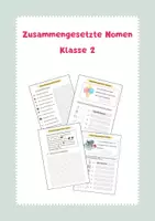 Vorschau - Arbeitsblätter - Zusammengesetzte Nomen Klasse 2 - Deckblatt
