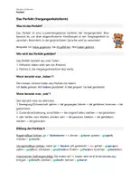 Vorschau - Arbeitsblätter - Perfekt – Erklärung und Übungen - Deckblatt