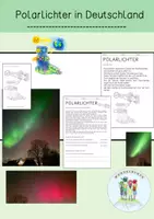 Vorschau - Arbeitsblätter - Polarlichter in Deutschland / Nordlichter / Lesetext - Deckblatt