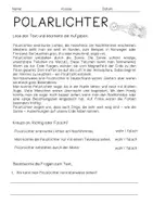 Vorschau - Arbeitsblätter - Polarlichter in Deutschland / Nordlichter / Lesetext - Seite 1