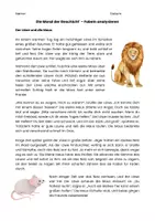 Vorschau - Arbeitsblätter - Die Moral der Geschicht’ – Der Löwe Und Die Maus - Fabel - Deckblatt