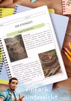 Vorschau - Unterrichtsreihen - Die Steinzeit - Jagen & Sammeln - Deckblatt