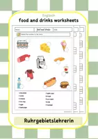 Vorschau - Arbeitsblätter - food and drinks - mixed worksheets - Deckblatt