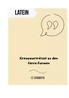 Vorschau - Spiele - Kreuzworträtsel zu den ferre-Formen (Latein) - Deckblatt