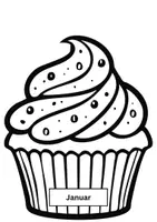 Vorschau - Mal- und Bastelvorlagen - Geburtstags Cupcake/Muffin- Geburtagskalender für die Klasse - Seite 2