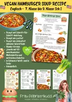 Vorschau - Unterrichtsreihen - Englisch Rezept: Vegan Hamburger Soup Recipe 7. bis 9. Klasse - Deckblatt
